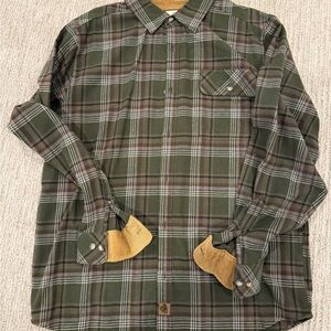 NWOT - Legendary Whitetails Green and Brown Casual Button Down Shirt